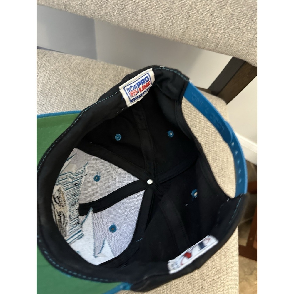 VTG 90s Jacksonville Jaguars Logo Athletic Sharktooth Black Dome Snapback Hat - Picture 6 of 7